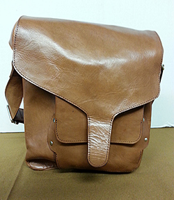 brown leather messenger bag mini